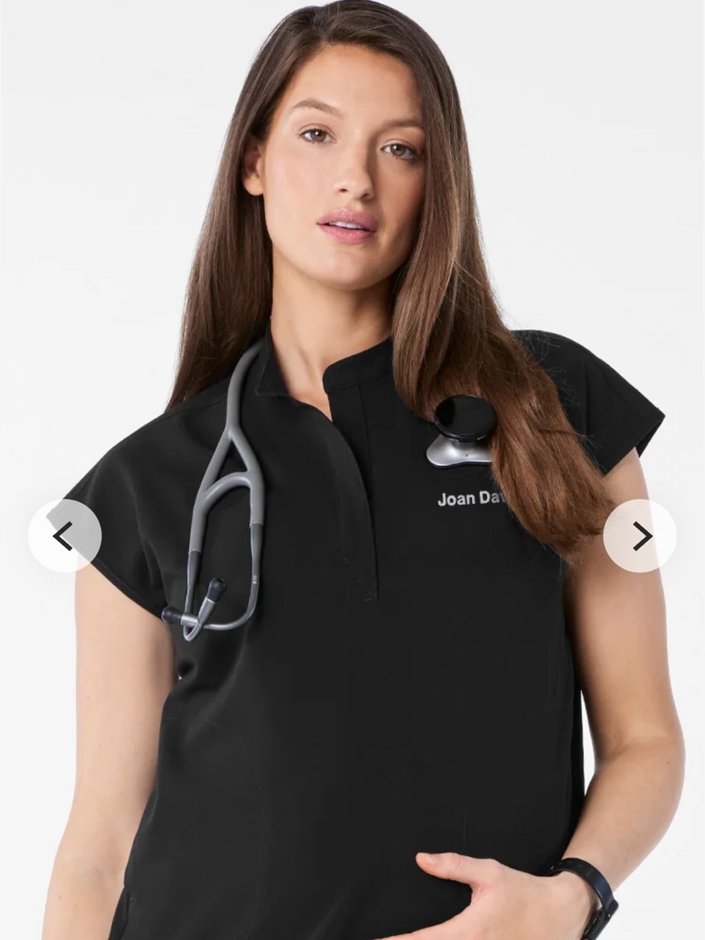 Figs Rafaela maternity Black Scrub Top